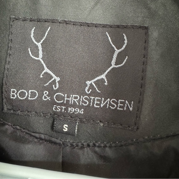 Bod & Christensen Biker Leather Jacket women size S - Picture 3 of 11